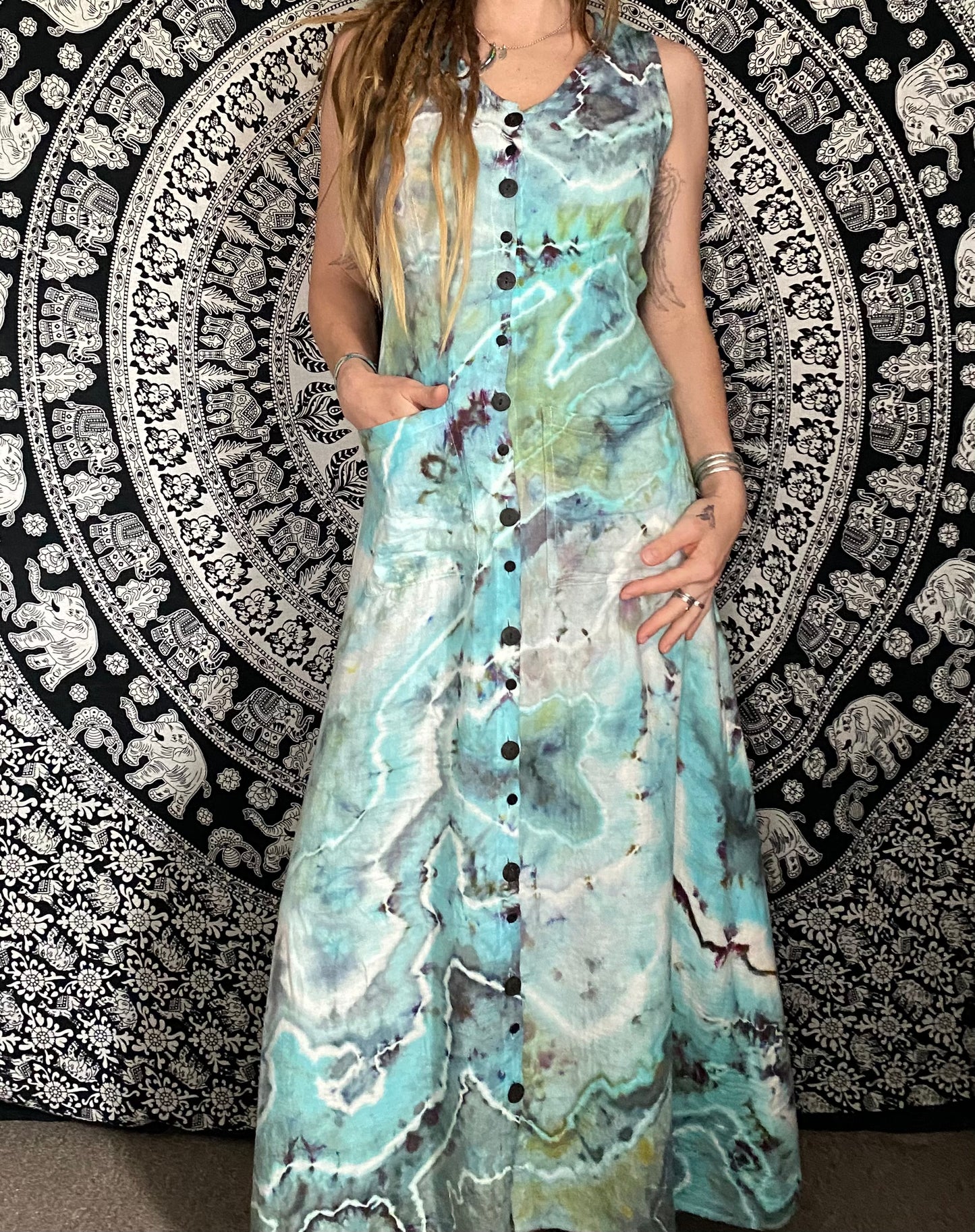 Organic Cotton Bamboo Button Dress